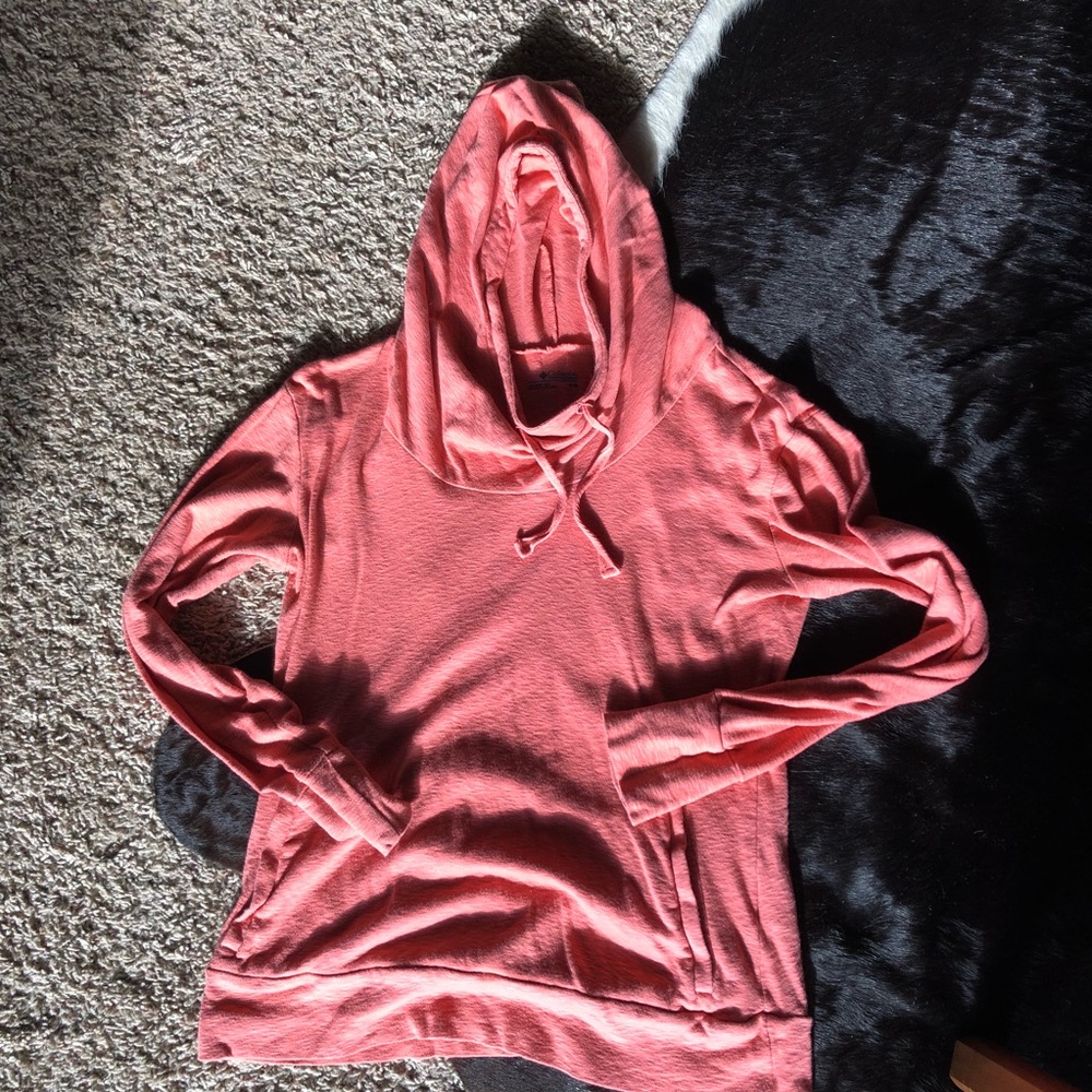 WORN TWICE! Columbia hooded cowl neck sweatshirt!